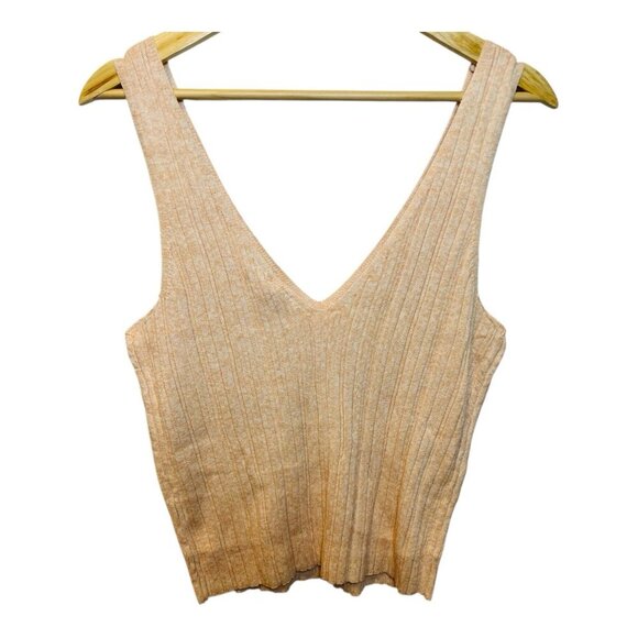 Eberjey Infinite V-Neck Ribbed Sweater Tank Peach Parfait X-Large Loungewear - Picture 5 of 10